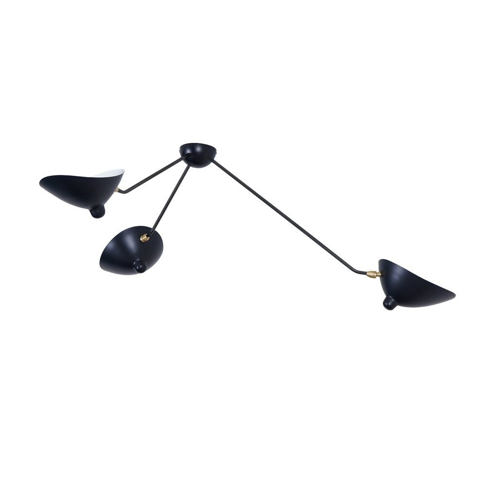 Three-Arm Sculptural Ceiling Light