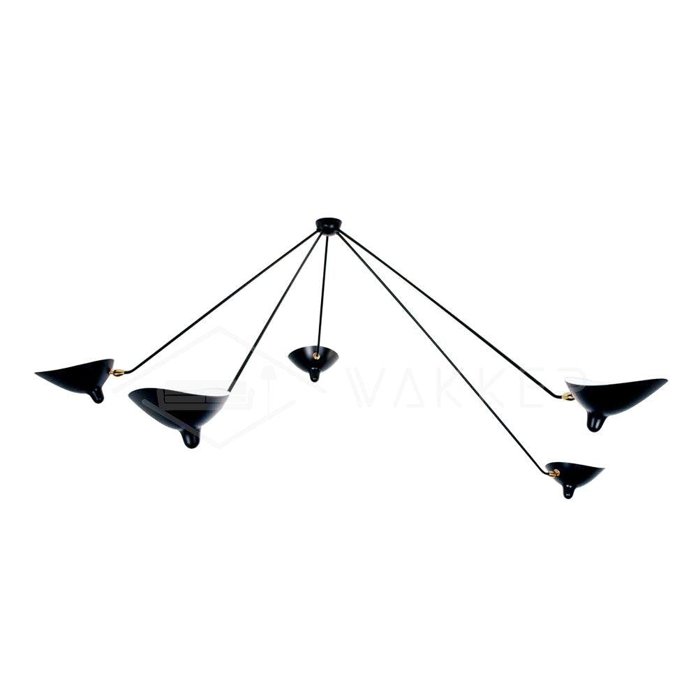 Three-Arm Sculptural Ceiling Light
