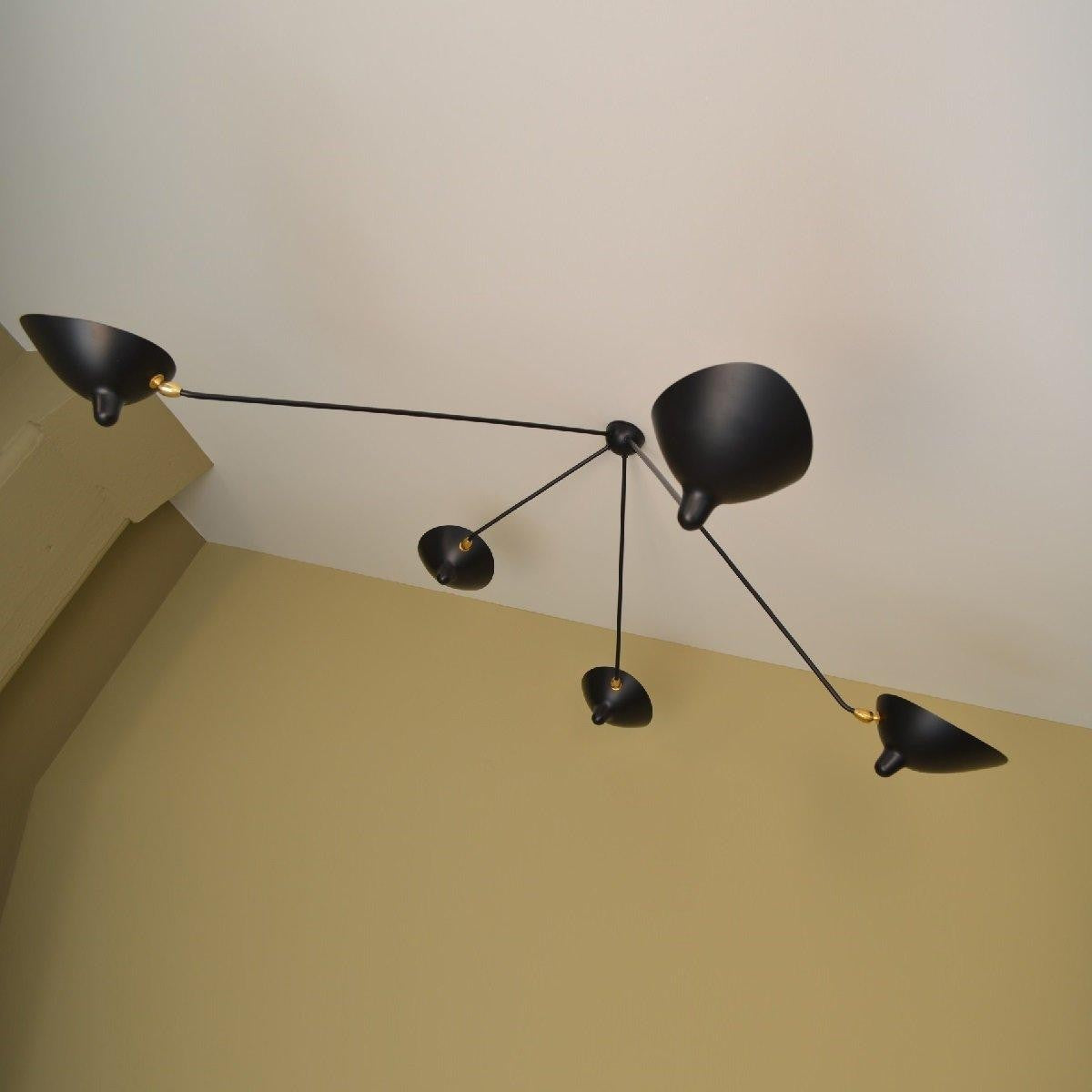 Three-Arm Sculptural Ceiling Light