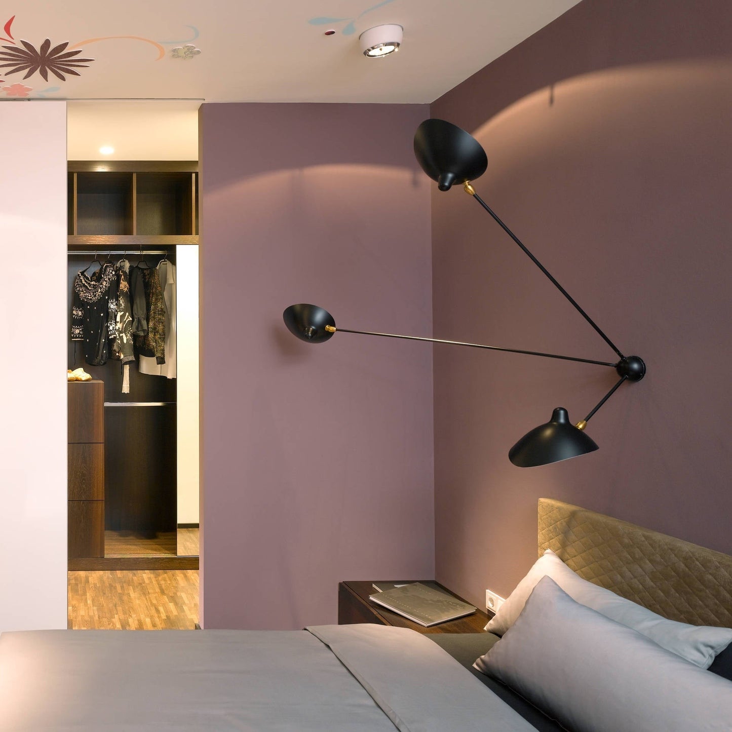 Three-Arm Sculptural Ceiling Light