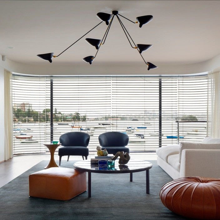 Three-Arm Sculptural Ceiling Light