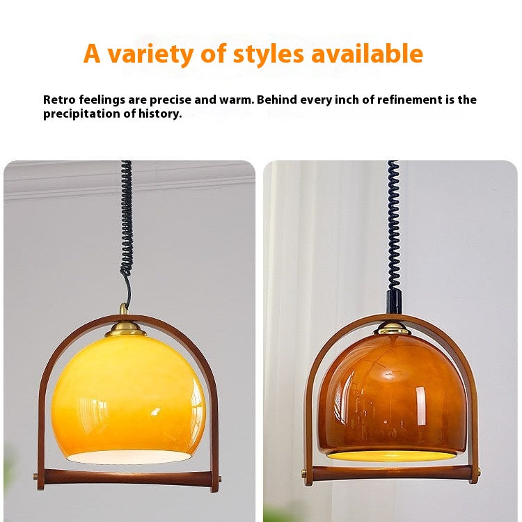 Vintage Retractable Lantern Pendant Light