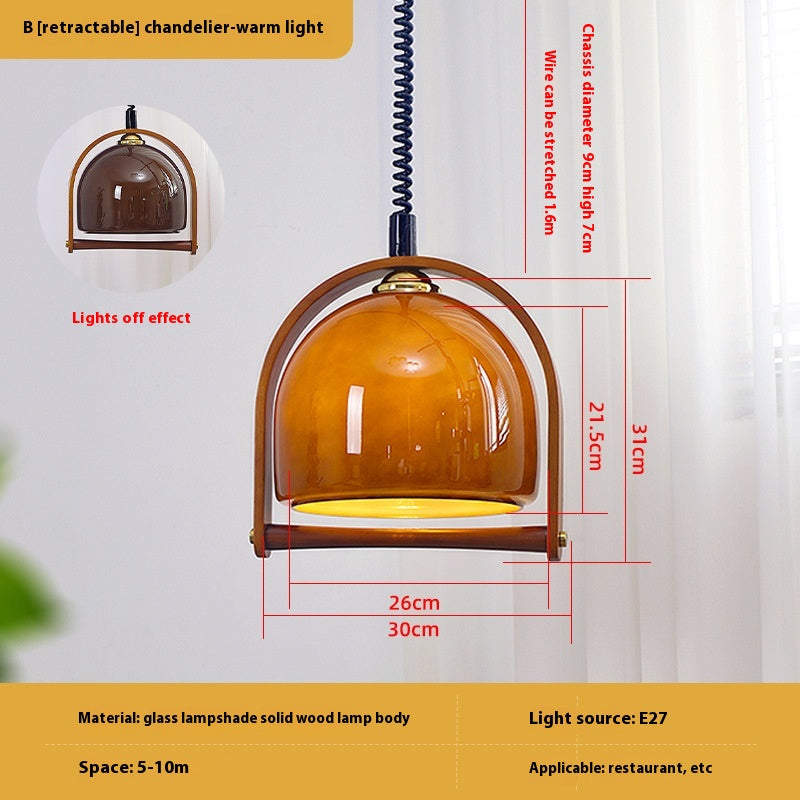 Vintage Retractable Lantern Pendant Light
