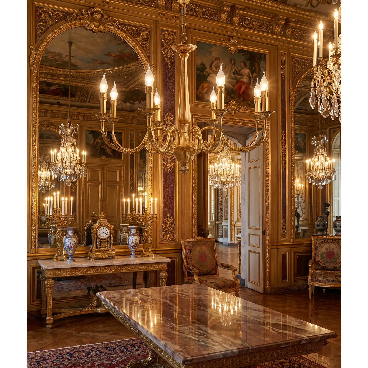 Winchester Brass Chandelier