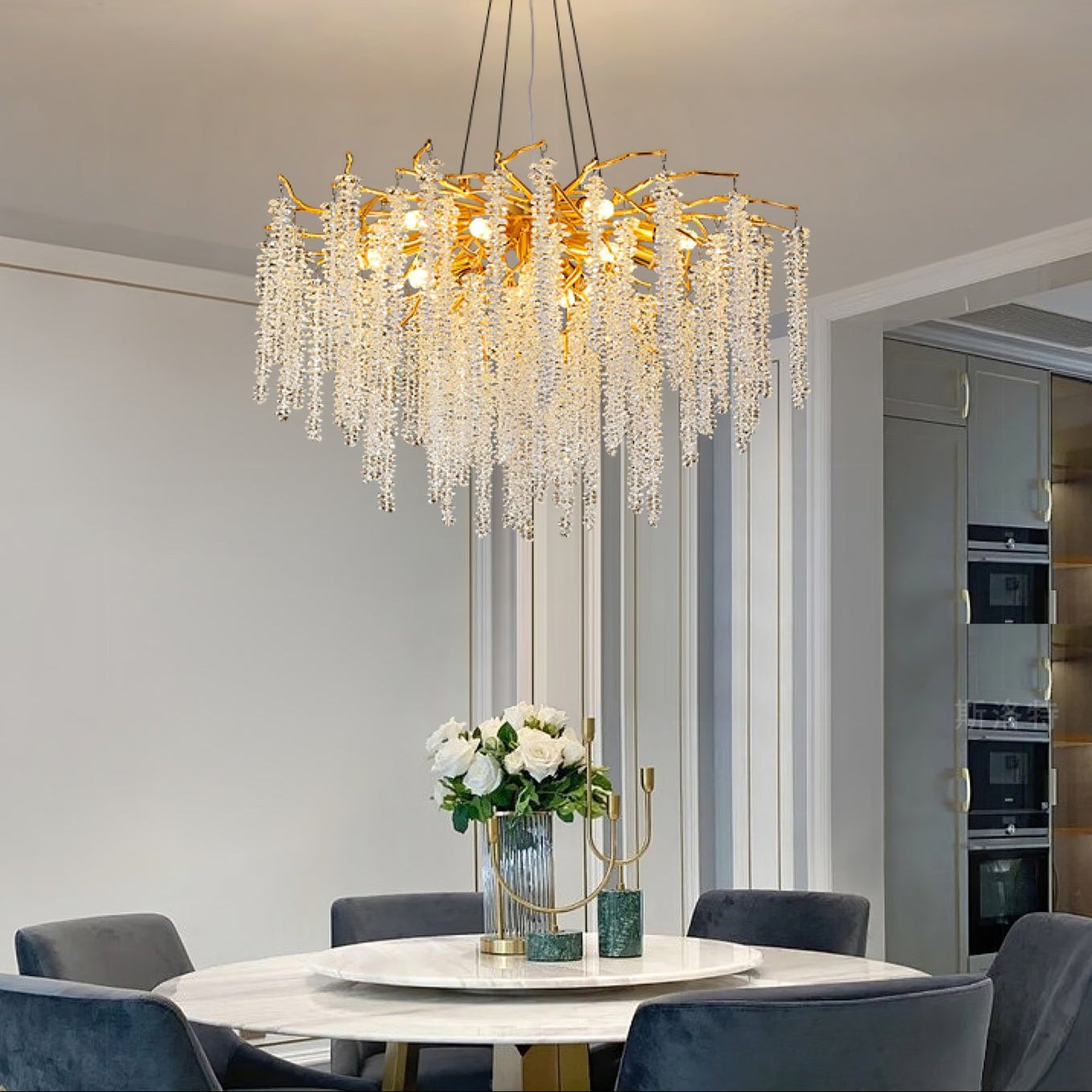 Wisteria Flower Crystal Chandelier