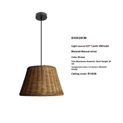 Zen Rattan Wabi-Sabi Pendant Light
