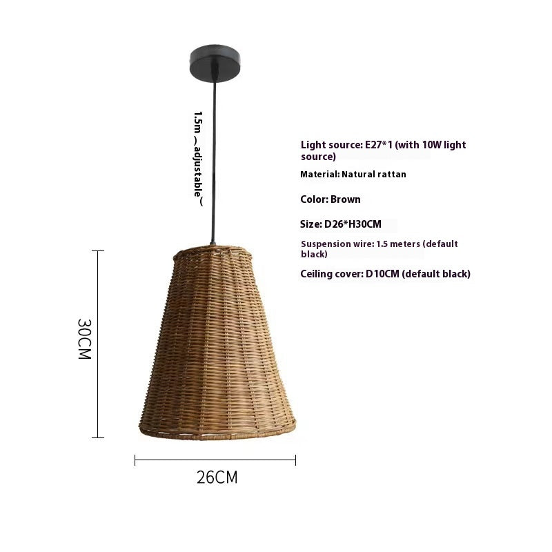 Zen Rattan Wabi-Sabi Pendant Light