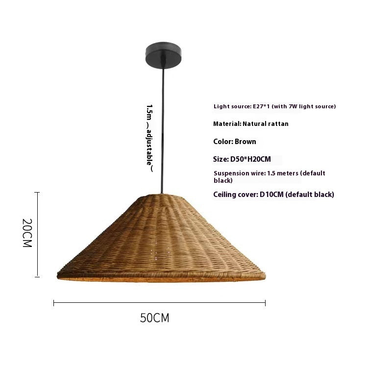 Zen Rattan Wabi-Sabi Pendant Light