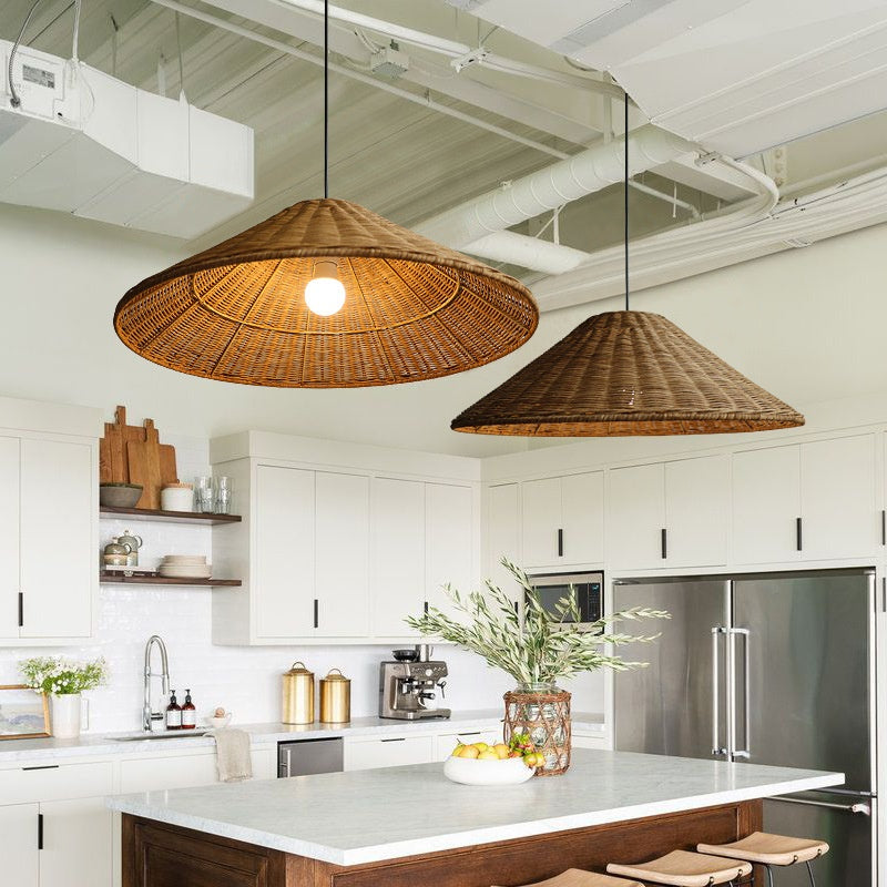 Zen Rattan Wabi-Sabi Pendant Light