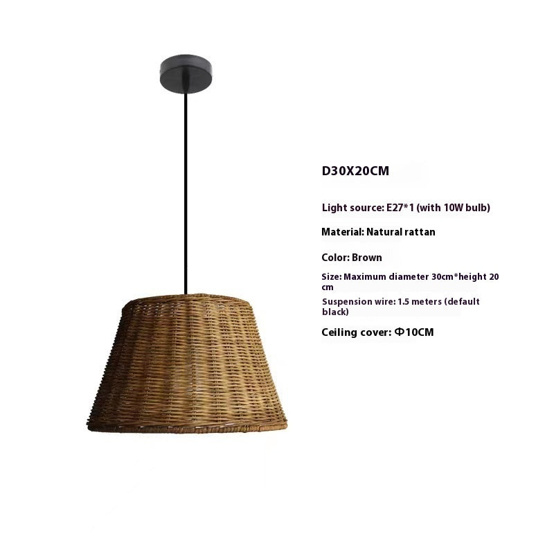 Zen Rattan Wabi-Sabi Pendant Light