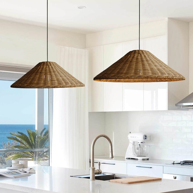 Zen Rattan Wabi-Sabi Pendant Light