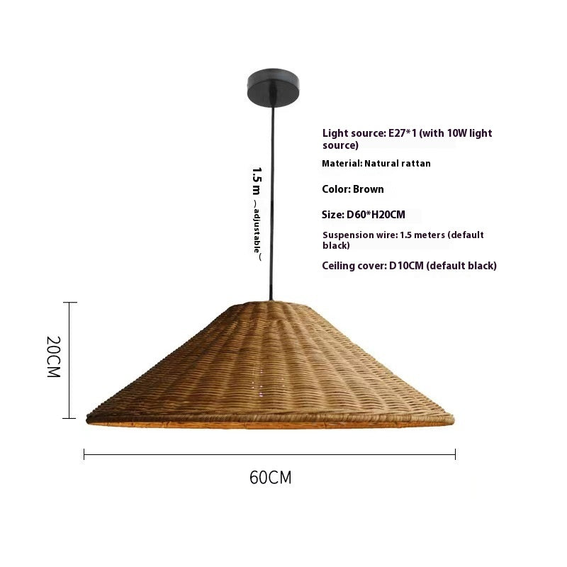 Zen Rattan Wabi-Sabi Pendant Light